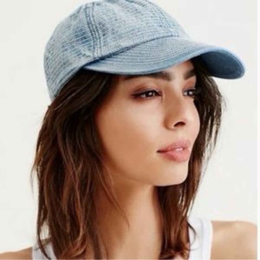Free People Chambray Baseball Cap